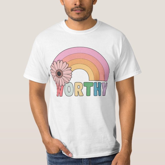 Camiseta Worthy Rainbow Bloom (Frente)