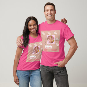 Camiseta Wow Cor de Rosa Chuveiro de Bebê Bem-vindo Bebê
