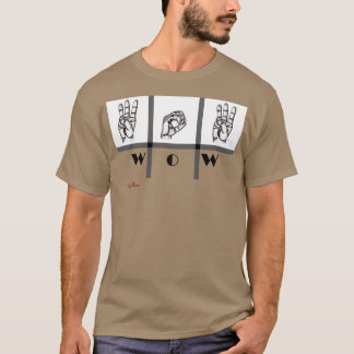 Camiseta Wow de Arte do Idioma de Sinais