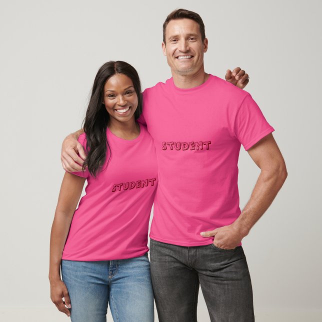 Camiseta Wow Pink Personalizada Estudante texto (Unissex)