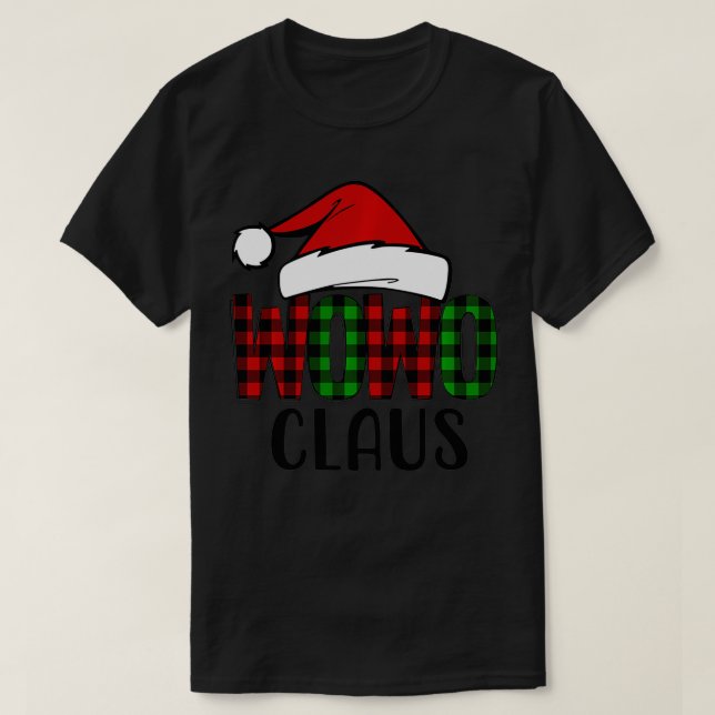 Camiseta Wowo Claus Christmas Avó Gift (Frente do Design)