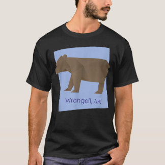 Camiseta Wrangell AK Brown Origami Bear Abstrato Geometrica