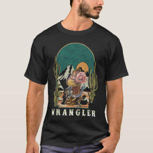 Camiseta Wrangler Bull Skulls Flores Cactus Sarcastic Não