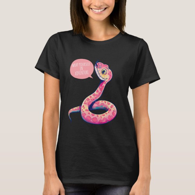 Camiseta Wrap Yourself in Adventure Funny Quote Cute Cartoo (Frente)