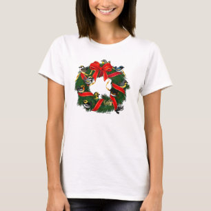 Camiseta Wreath de Natal Birdorable Warblers