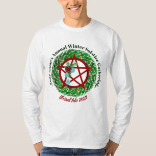 Camiseta Wreath Pentáculo do Coletor Solstício de inverno