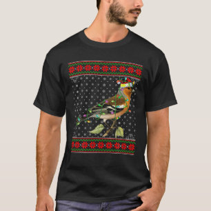 Camiseta Wren Bird Noites De Natal Luzes Feias Doce Papais