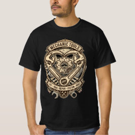 Camiseta Wrench Heart Gear - Vintage Mechanic Tools Tee