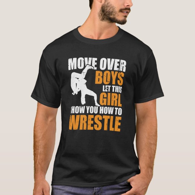Camiseta Wrestler Wrestle Move Over Boys Wrestling (Frente)