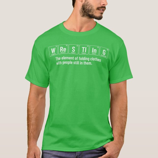 Camiseta Wrestling Definition Funny Wrestler Periodic Eleme (Frente)