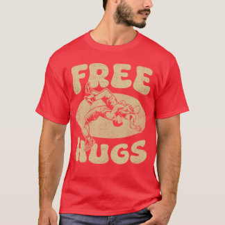 Camiseta Wrestling Funny Free Hugs Wrestling Wrestler Wrest