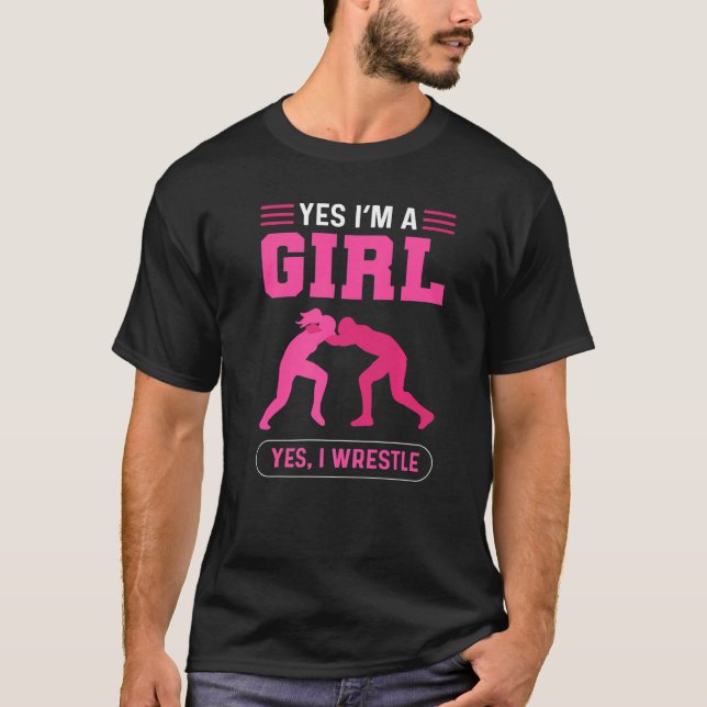 Camiseta Wrestling Girl Female Wrestler Wrestling (Frente)