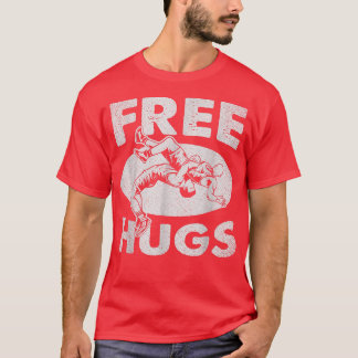 Camiseta Wrestling s Funny Free Hugs Wrestling