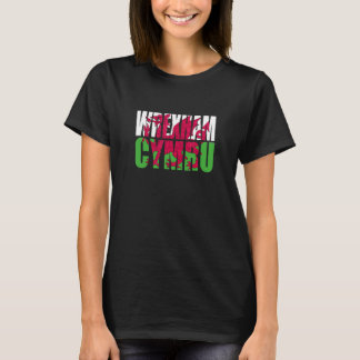 Camiseta Wrexham Wales Flag Welsh Dragon Men Mulheres Crian