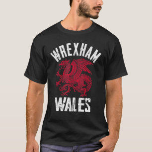 Camiseta Wrexham Wales Retro Vintage Adorava Dragão do Wrec