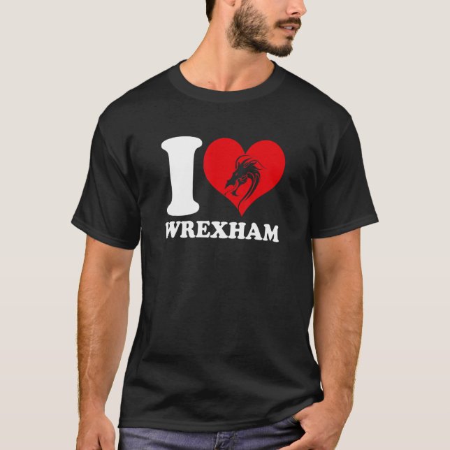 Camiseta Wrexham Wales  Welsh I Love Wrexham  Wrexham 2 (Frente)