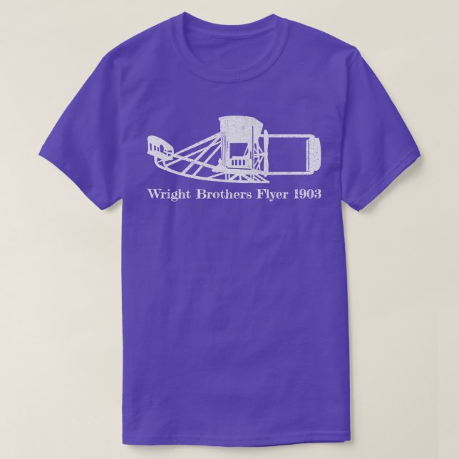 Camiseta Wright Brothers First Airplane Design (Frente do Design)