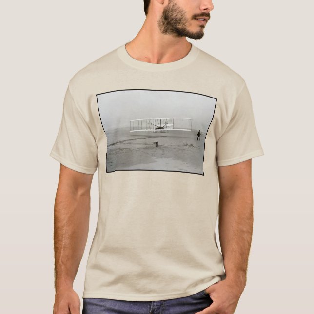 Camiseta Wright Brothers Flyer First Plane Flight Aviation (Frente)