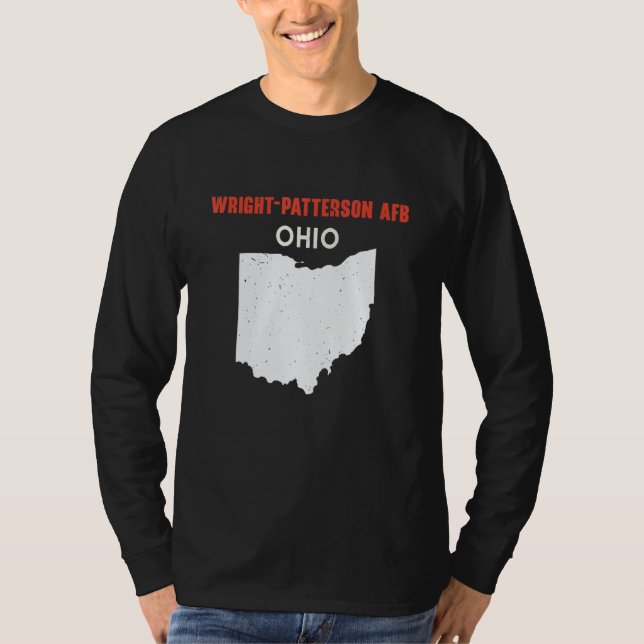 Camiseta Wright Patterson AFB and Richwood Ohio USA State A (Frente)