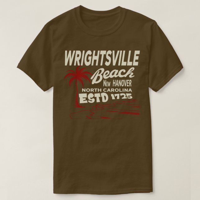 Camiseta Wright tsville Beach North olina 2 (Frente do Design)