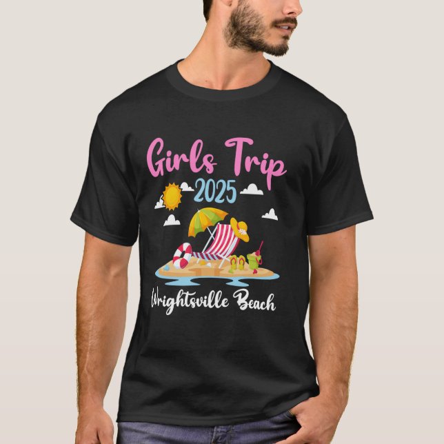 Camiseta Wrightsville Beach Girls Trip 2025 Summer Vacation (Frente)