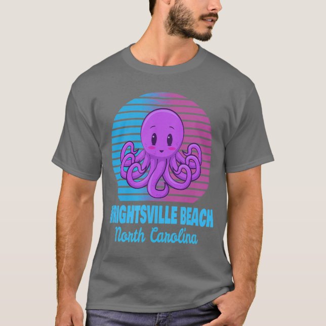 Camiseta Wrightsville Beach Vacation Cute Octopus for Men W (Frente)