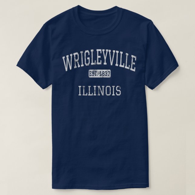 Camiseta Wrigleyville Illinois Chicago IL Vintage (Frente do Design)