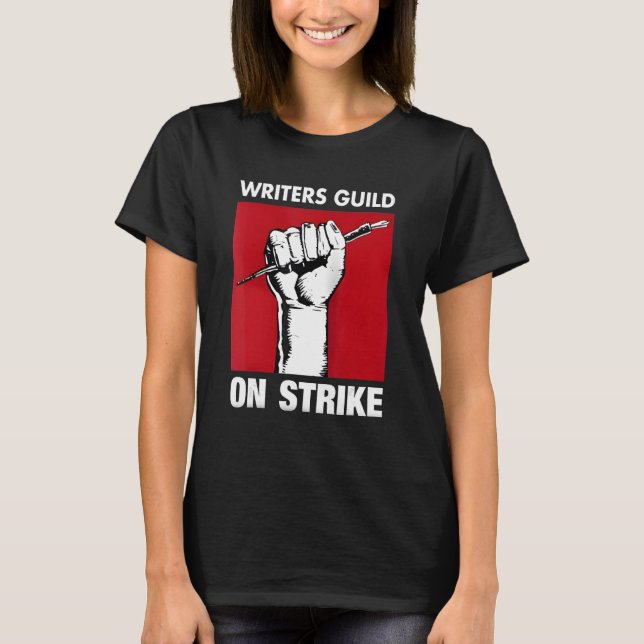Camiseta Writers Guild Of America On Strike Anti AI Chatbot (Frente)