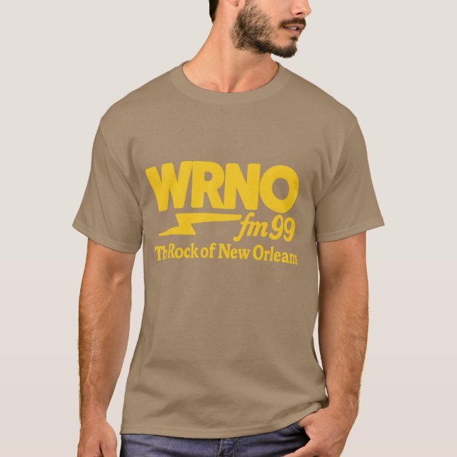 Camiseta WRNO FM 99 Radio Shirt - The Rock of New Orleans R (Frente)