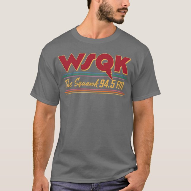 Camiseta WSQKhe Squawk 945 FM red vintage retro (Frente)