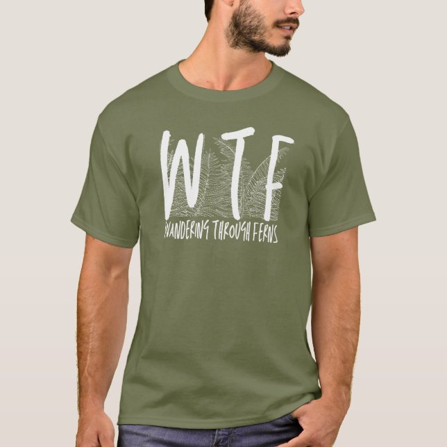 Camiseta WTF Andando Através da Gardinagem de Aposentação d (Frente)