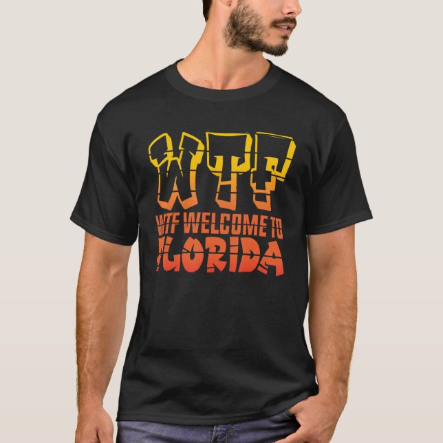 Camiseta Wtf Florida Bem-Vindo Ao Verão De Palmeiras Da Fló (Frente)