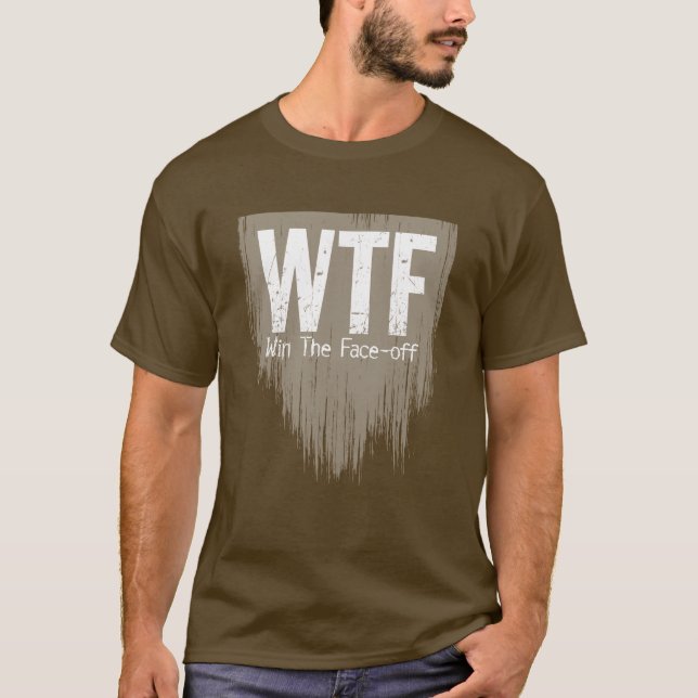 Camiseta WTF: Ganhe a Face (Hockey) (Frente)