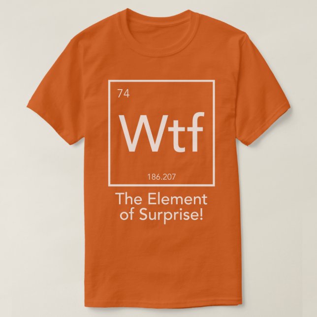 Camiseta Wtf O Elemento do Baseball Surpresa (Frente do Design)