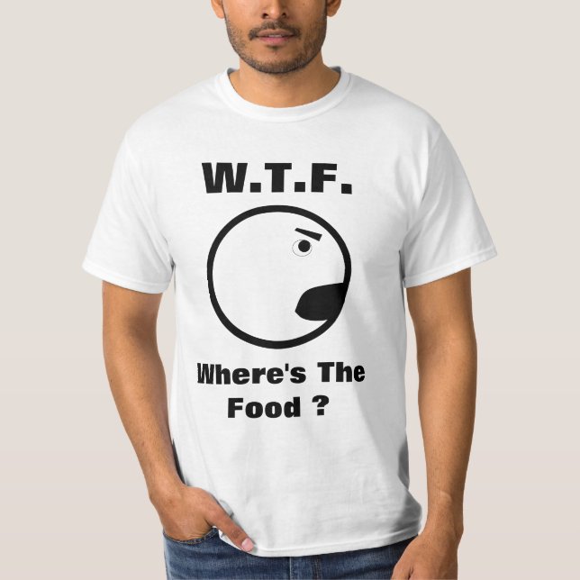Camiseta WTF onde está a comida (Frente)