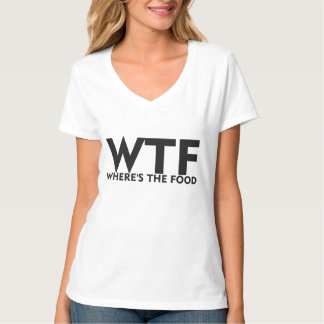 Camiseta WTF onde está a comida