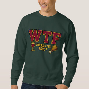 Camiseta WTF Onde Está a Comida Graças Engraçada