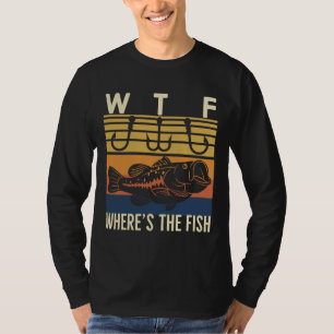 Camiseta Wtf Onde Está A Pesca De Peixes