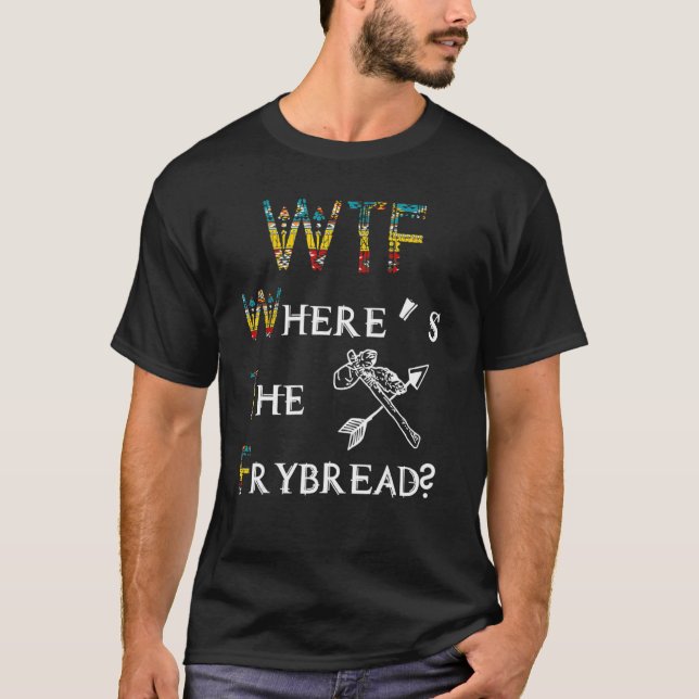 Camiseta WTF Onde está o Frypão Nativo Americano (Frente)