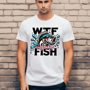 Camiseta Wtf onde está o peixe 