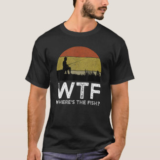 Camiseta WTF Onde está o peixe Engraçado Pesca 1