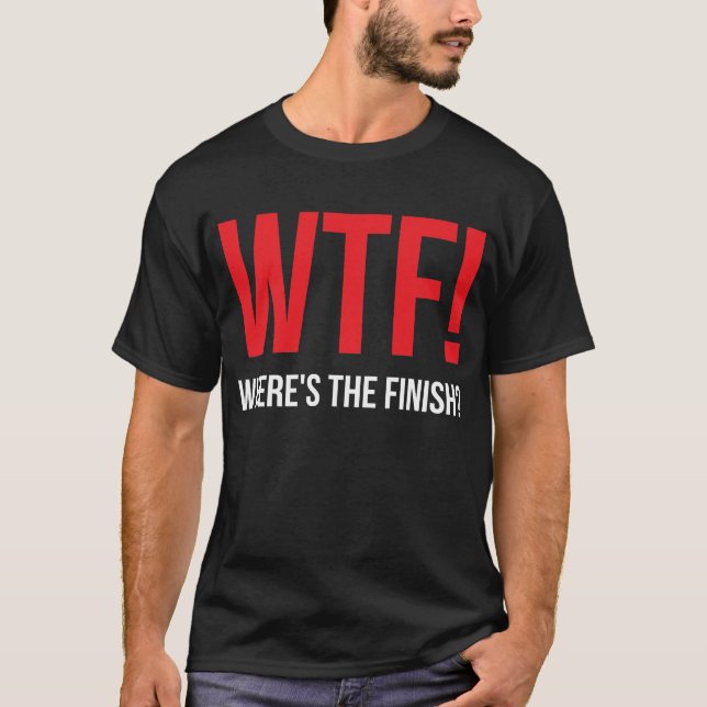Camiseta WTF onde está o t-shirt Running da maratona do (Frente)