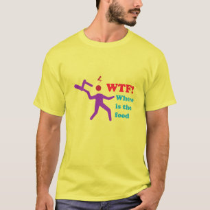 Camiseta WTF Onde Está O Texto Sarcástico Engraçado Da Comi