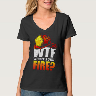 Camiseta Wtf Onde estão os dizeres do bombeiro