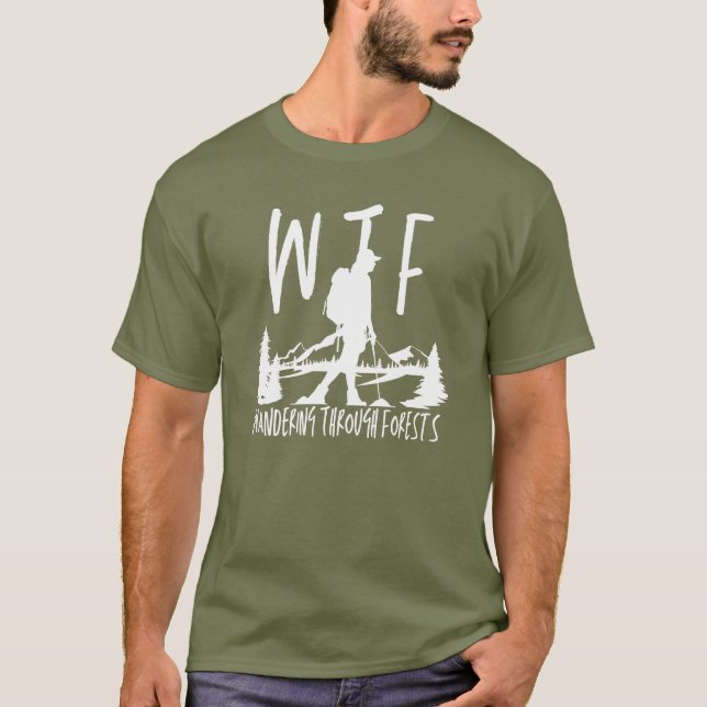 Camiseta WTF perambulando pela reforma florestal no exterio (Frente)