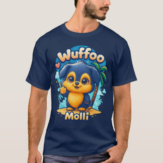 Camiseta Wuffoo Molli Cute Kawaii Puppy Tropical Island tee