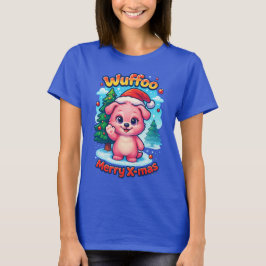 Camiseta Wuffoo Shelly Merry Natal Kawaii 3D Feriado