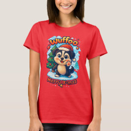 Camiseta Wuffoo Surffie Merry X-mas Kawaii 3D Holiday