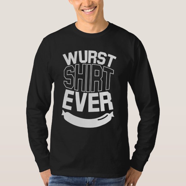 Camiseta Wurs Ever Oktoberfest Bratwurst Pun Comida Alemã (Frente)