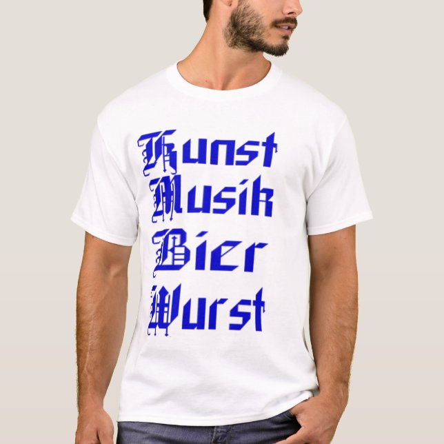 Camiseta Wurst do Bier de Kunst Musik (Frente)